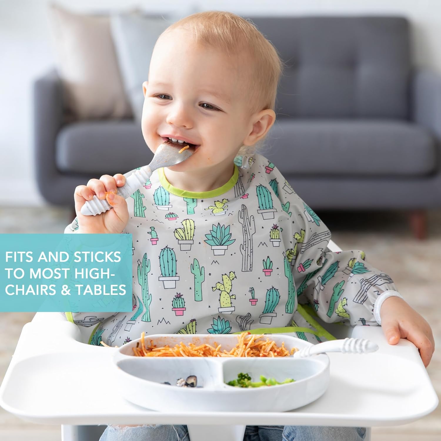 Bumkins Toddler Suction Plate with Divided Grip 1