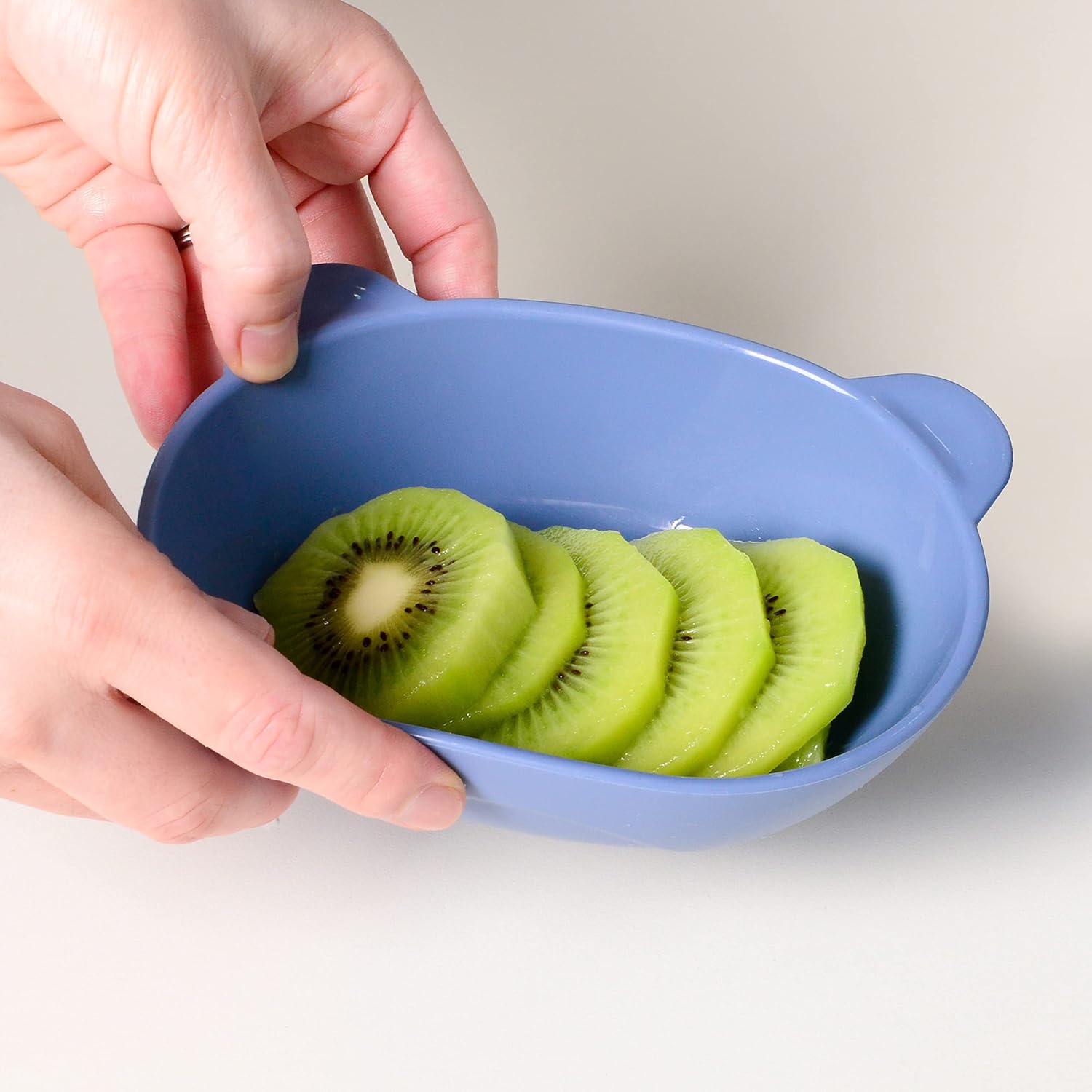 Blue Ginkgo Silicone Kids Bowls - Cute Bear Bowls for Baby and Toddlers