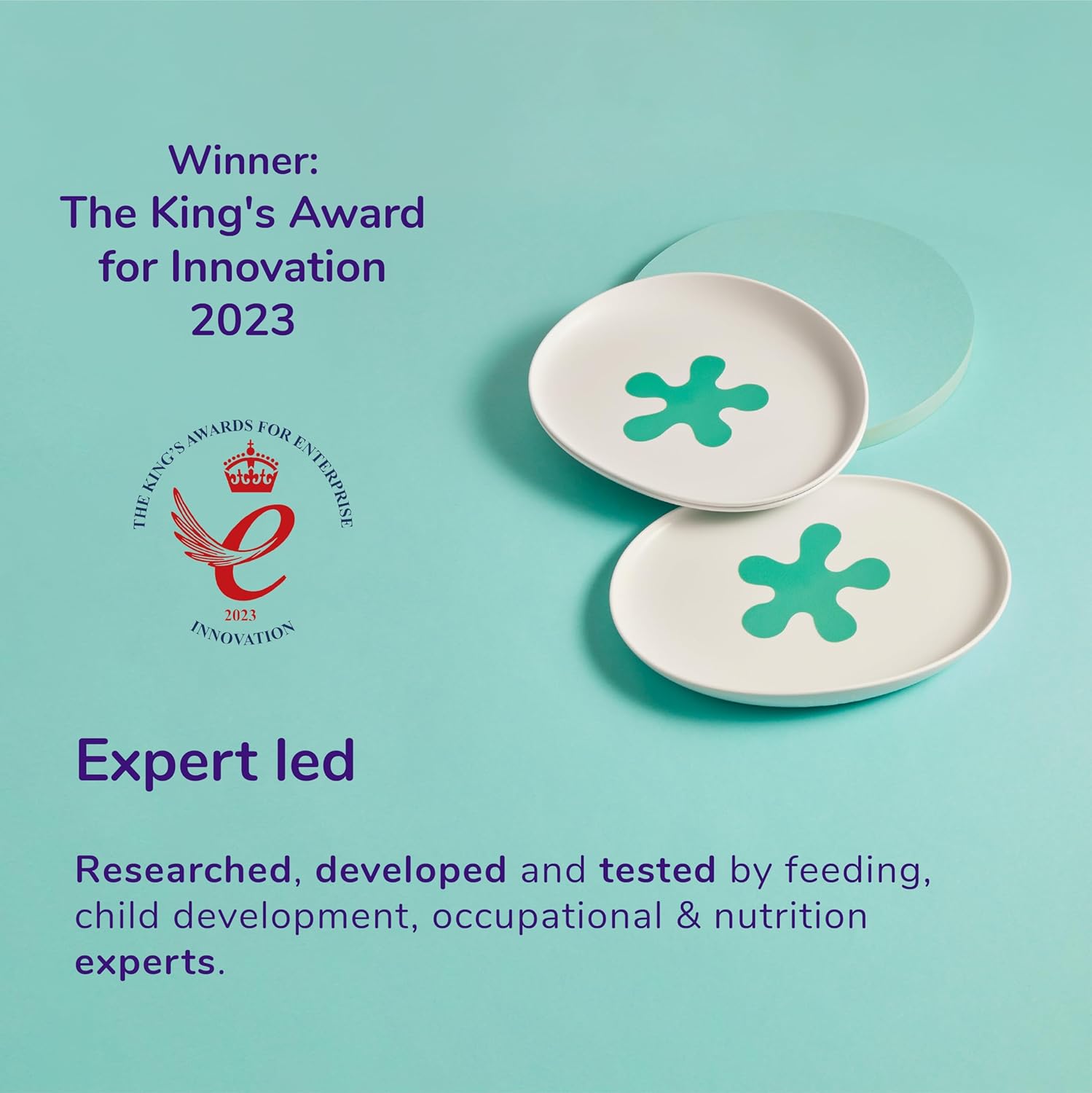 Doddl Baby Toddler Plate - Non-Slip Ergonomic BPA Free