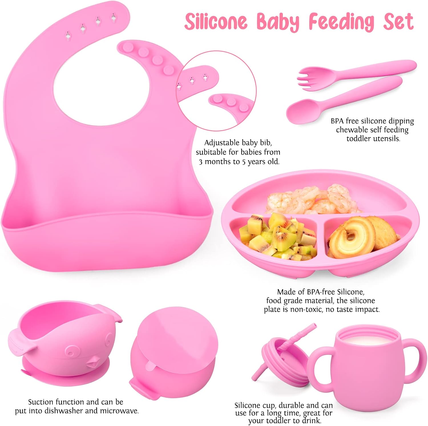 Cibeat Baby Feeding Utensils Set 7 Pcs