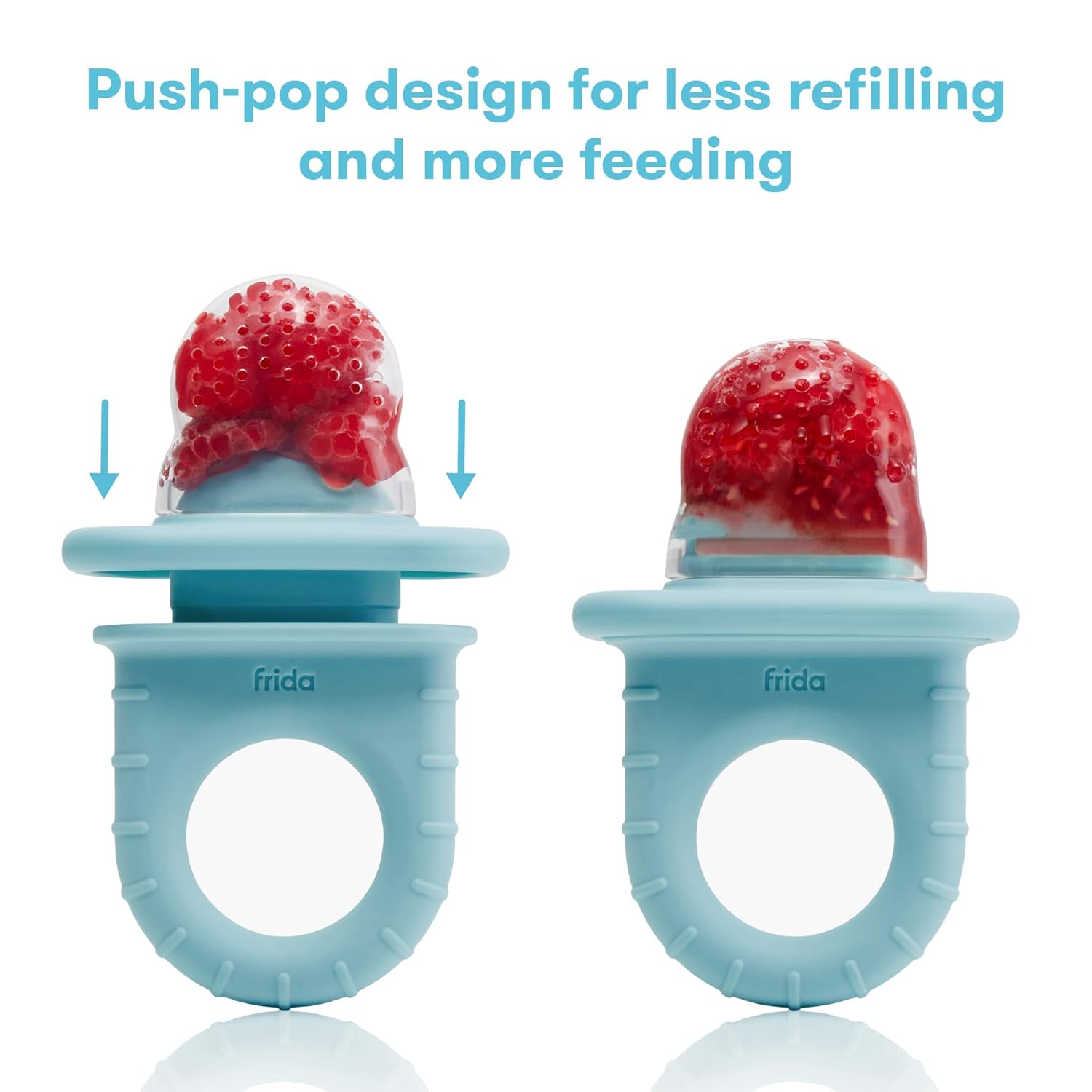 Frida Baby Push Pop Feeder 3 Count Blue