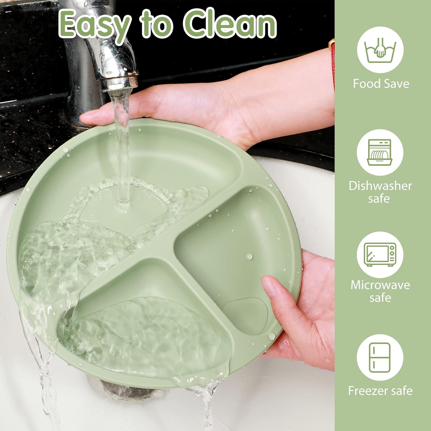 Chengu 9 Pcs Suction Plates Bowls and Utensils Set for Babies Toddlers