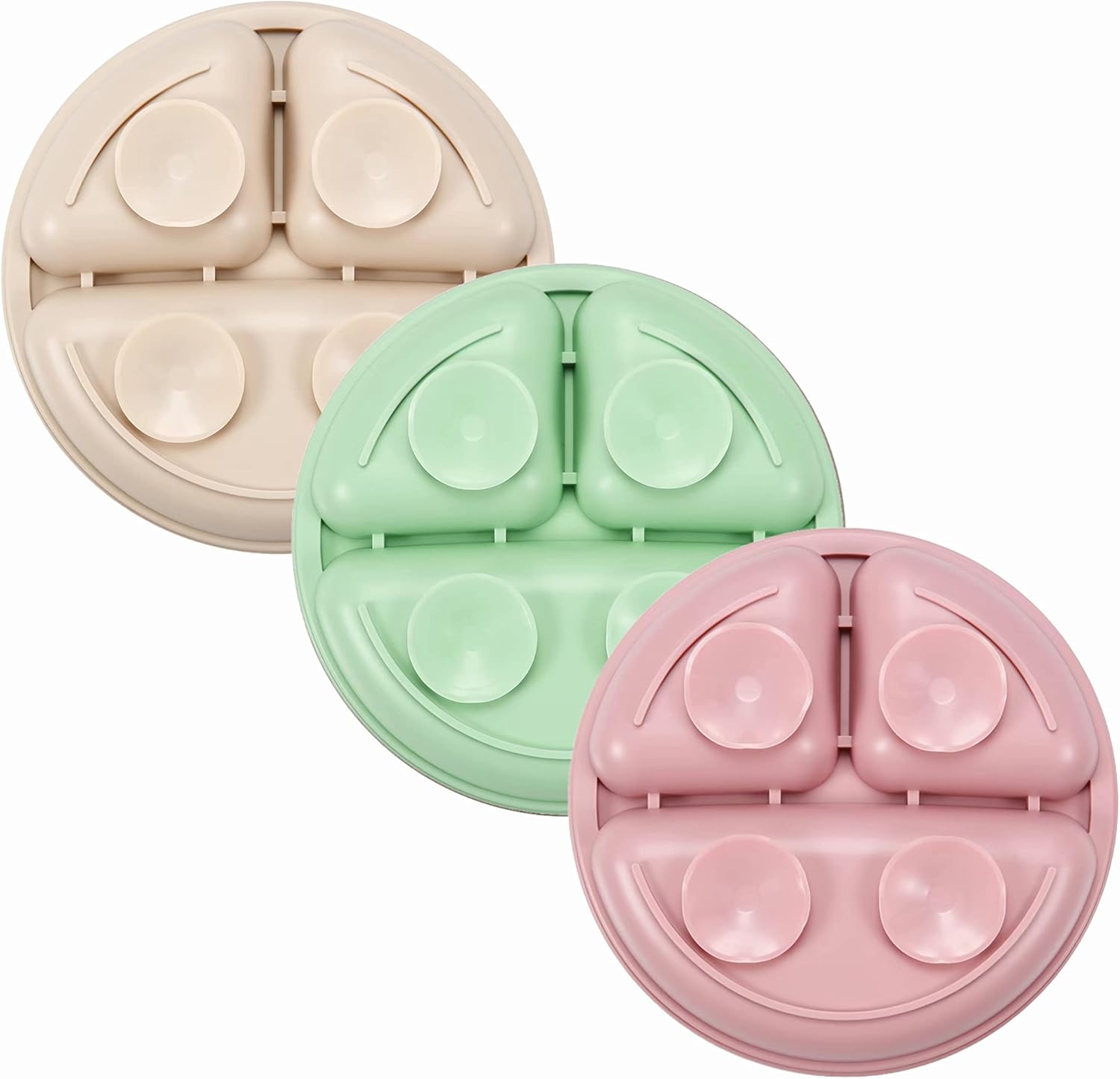 PandaEar Silicone Suction Plates for Babies 3 Pack