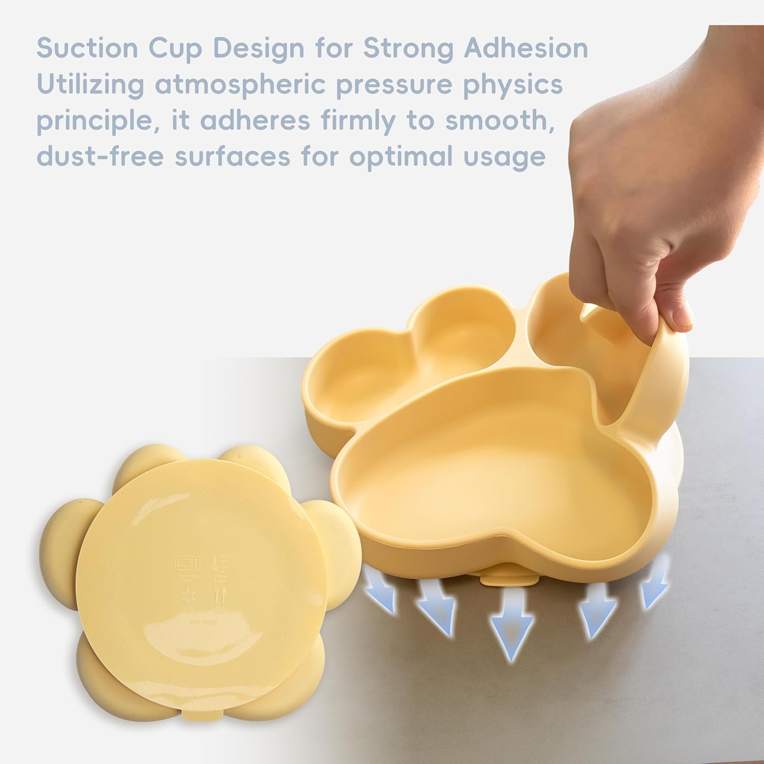 Blisskidsland Silicone Suction Plates for Babies Toddlers Pink