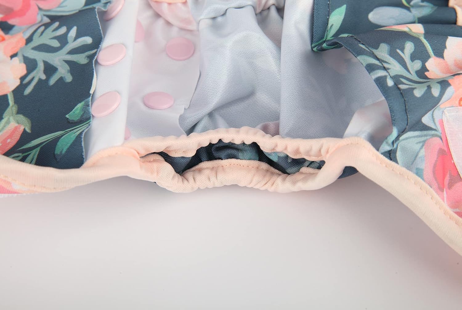 Newborn Baby Cloth Diaper Cover with Hook Loop Blue Dinosaurs