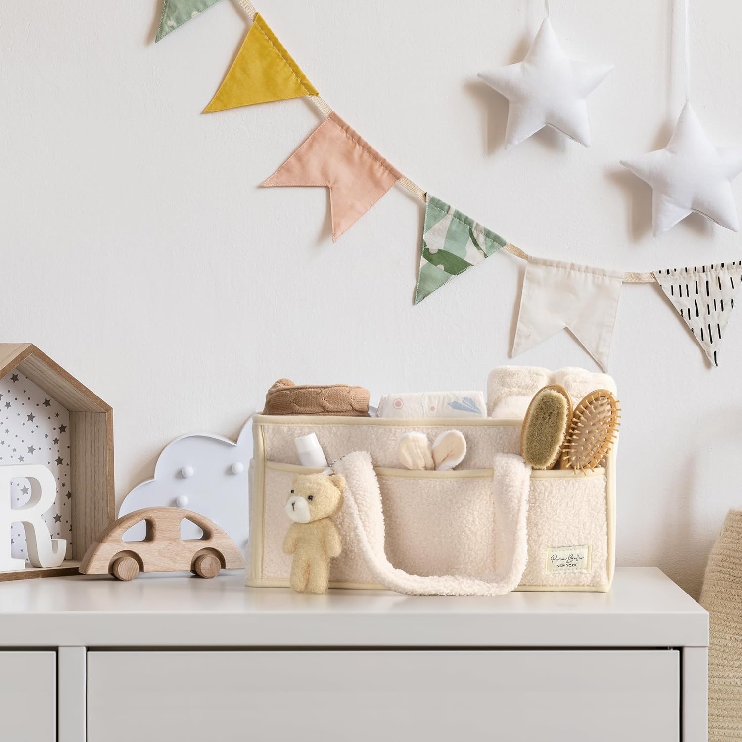 PeraBella Diaper Caddy Organizer - Changing Table Car Caddy for Baby Essentials