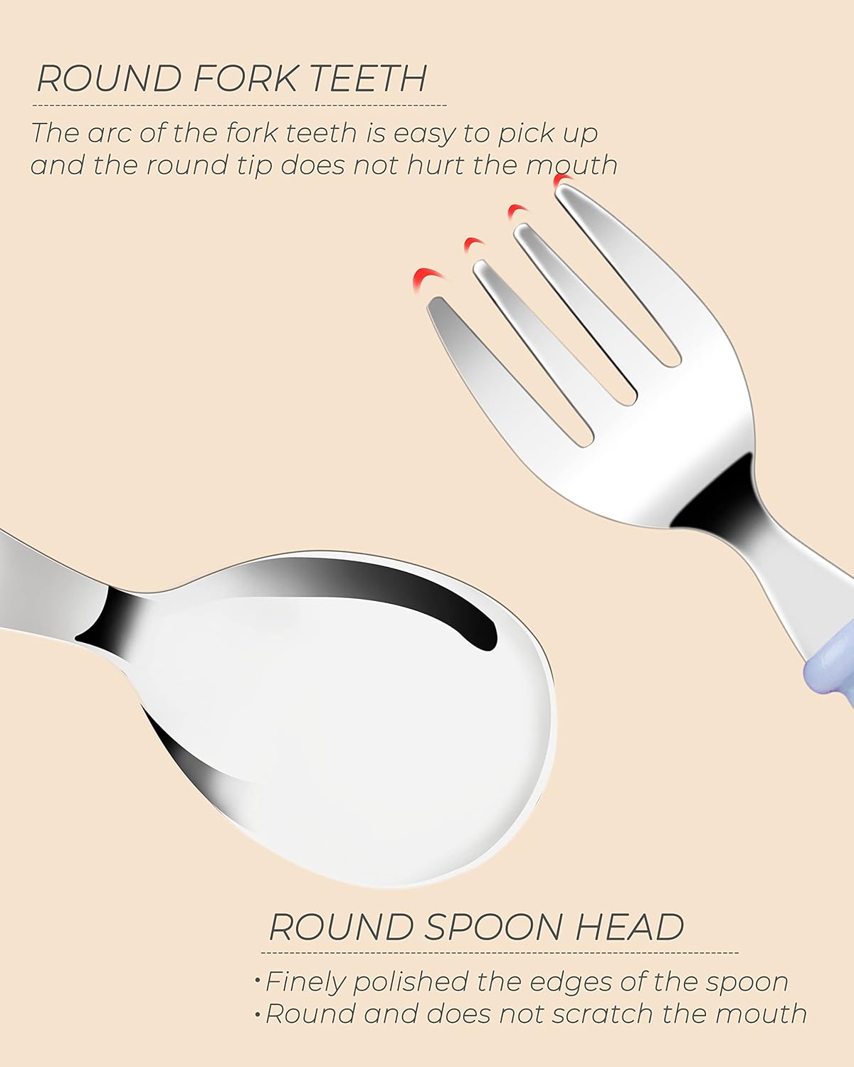 DF DUALFERV Toddler Utensils Set 10 Pcs BPA Free