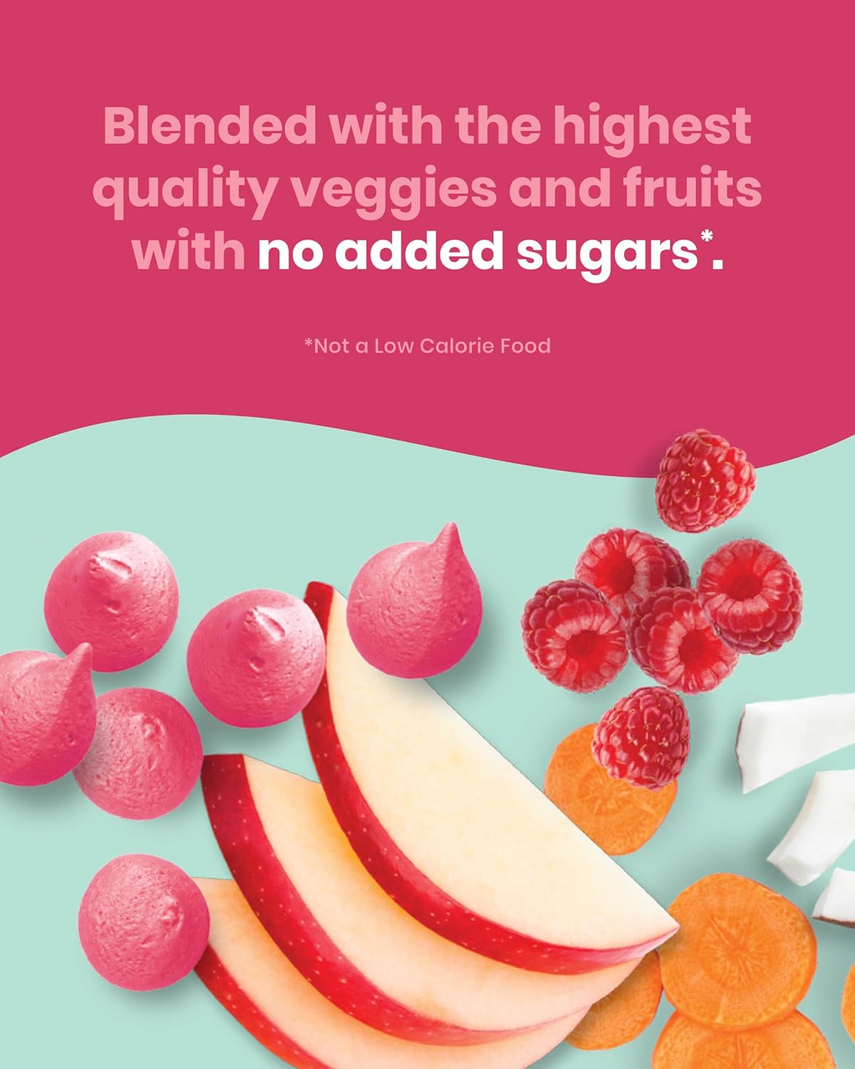 Amara Carrot Raspberry Smoothie Melts - 6 Resealable Bags