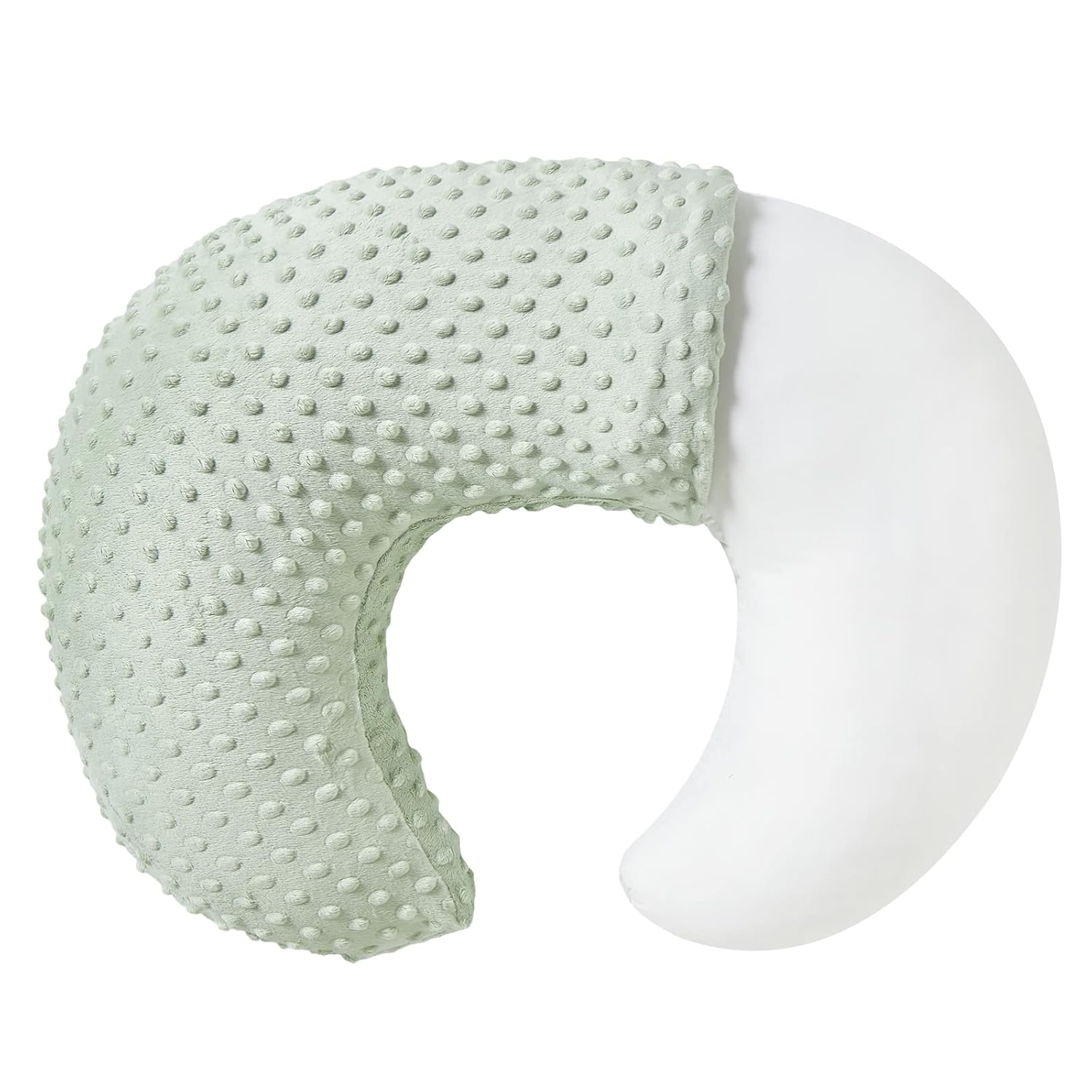 Baby Nursing Pillow with Breathable Slipcover Green
