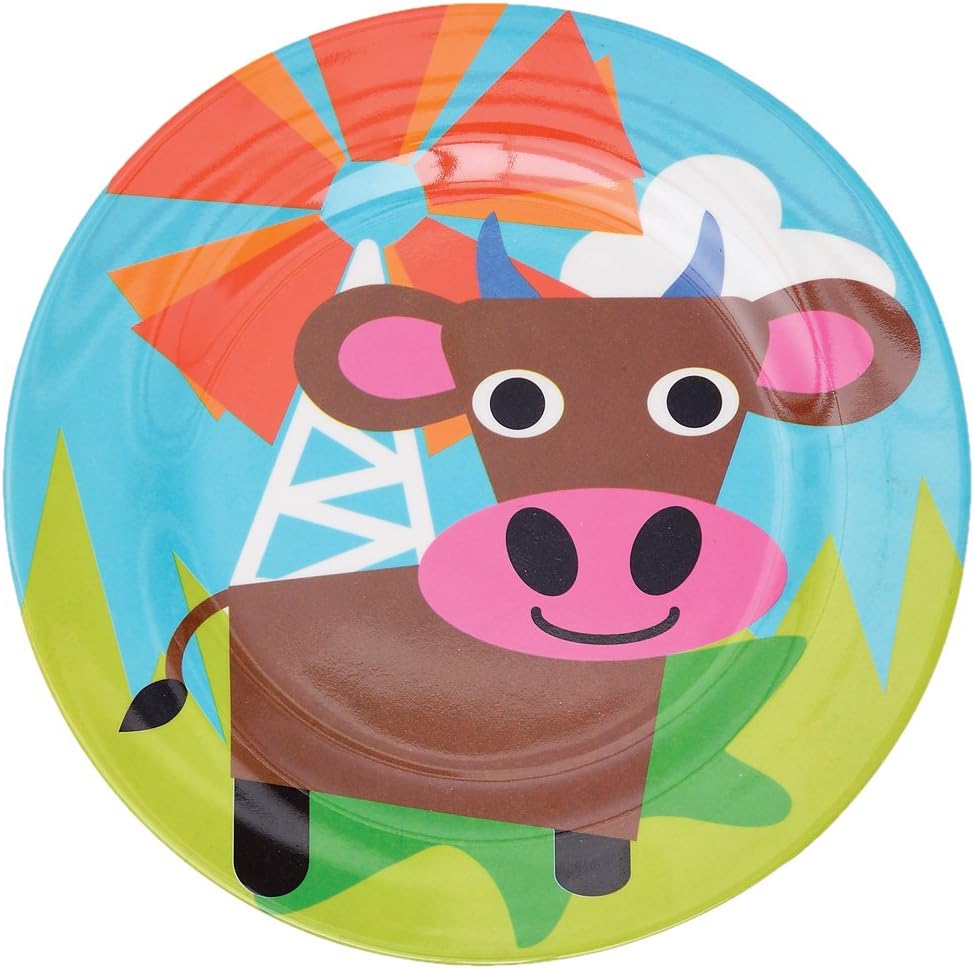 French Bull 4pc Farm Plate Set for Kids