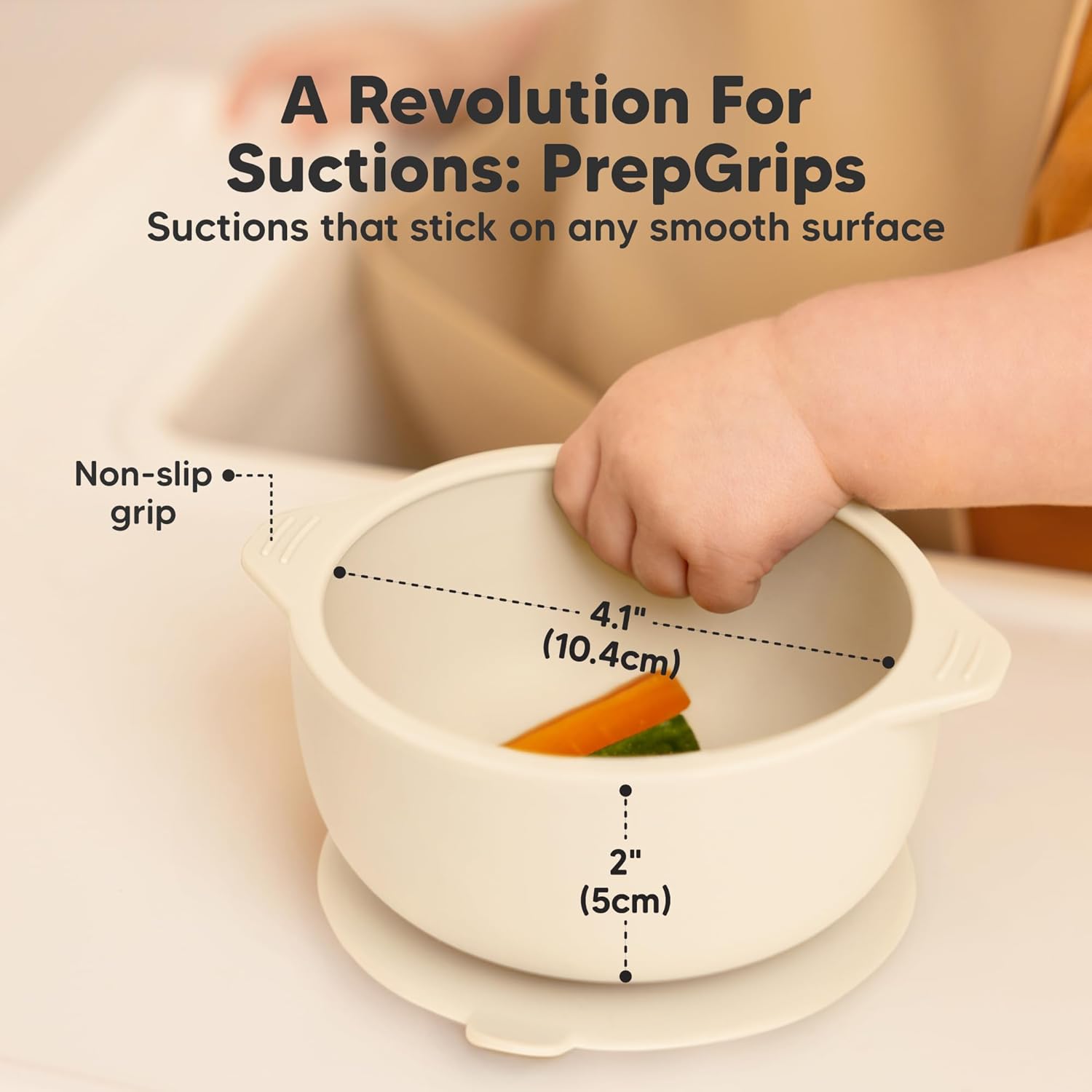 KeaBabies 2-Pack Suction Baby Bowls with Lids and Spoons Forks Set