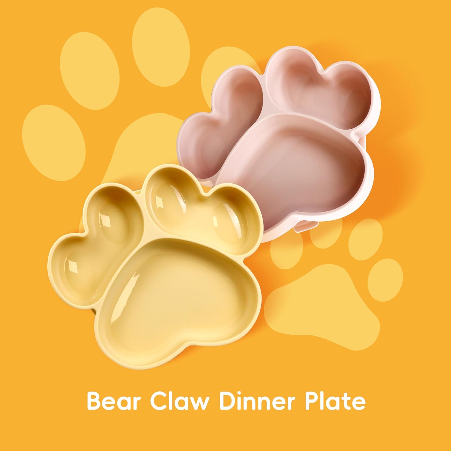 Blisskidsland Silicone Suction Plates for Babies Toddlers Pink