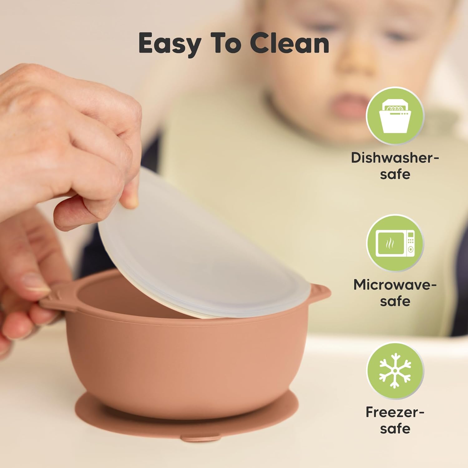 KeaBabies 2-Pack Suction Bowls with Lids and 12-Pack Food Containers