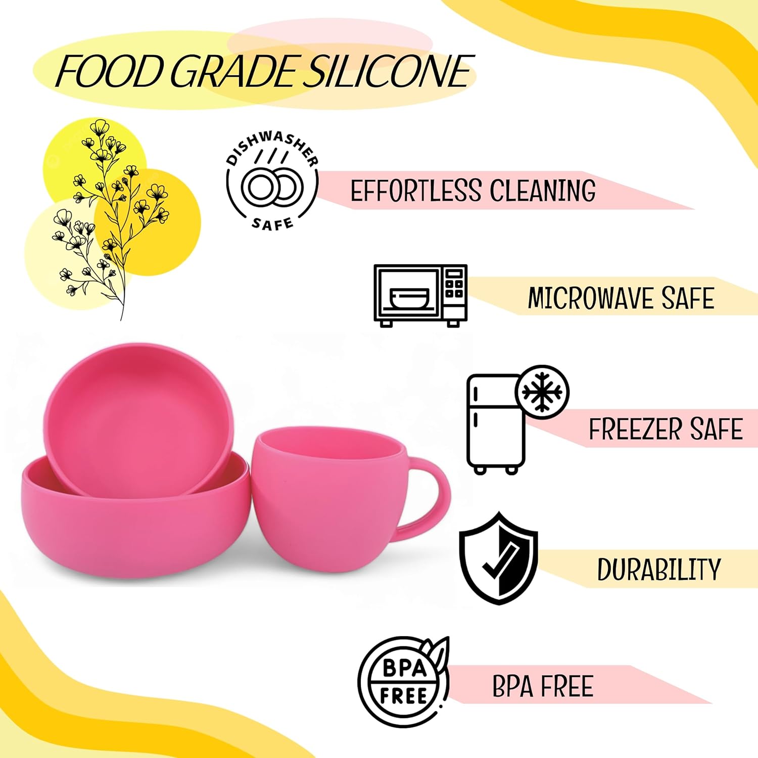Toddler Dinnerware Set 8 Pieces BPA Free 304 Stainless Steel