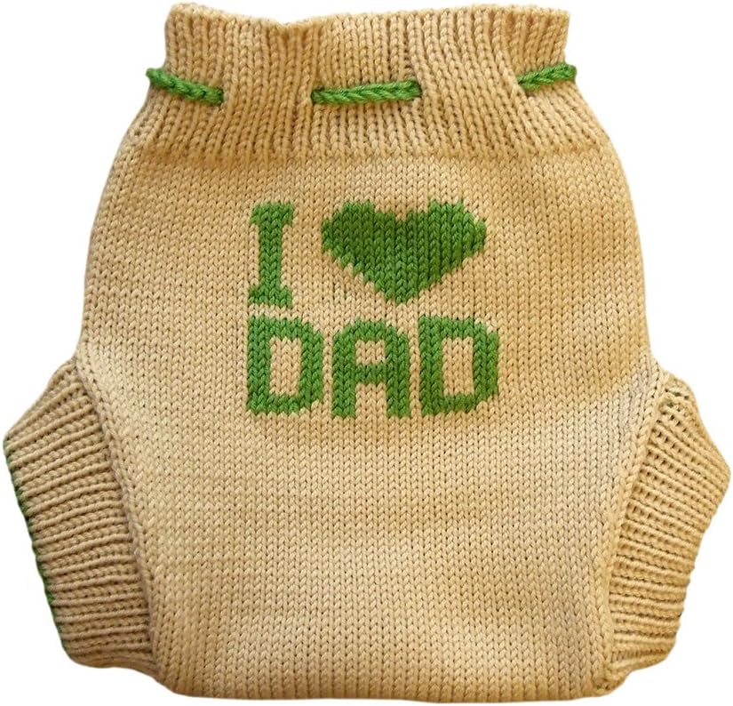 100 Merino Wool Diaper Cover I Love DAD 1