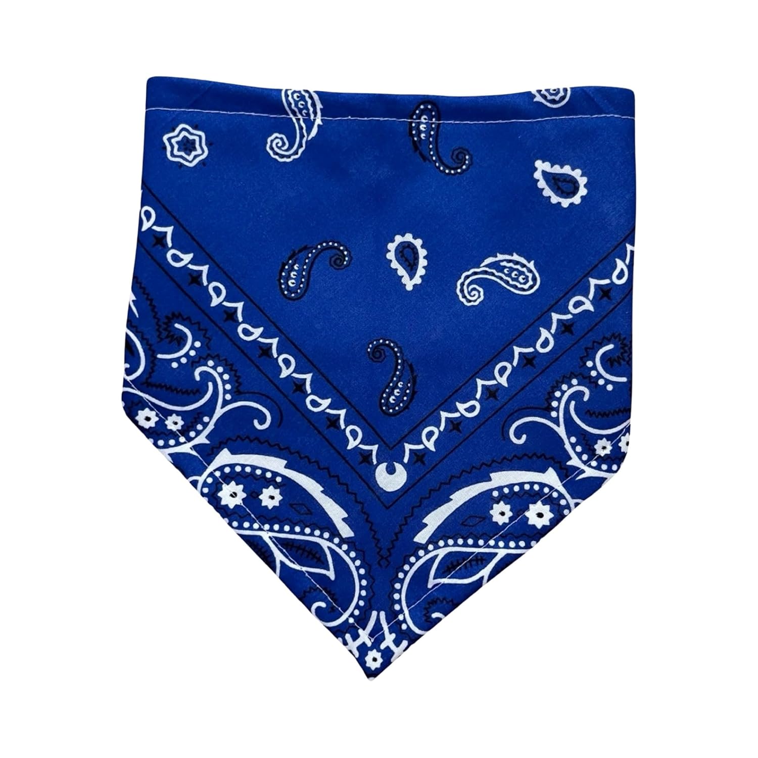 Blue Bandana Bib For Baby With Flannel Lining 1