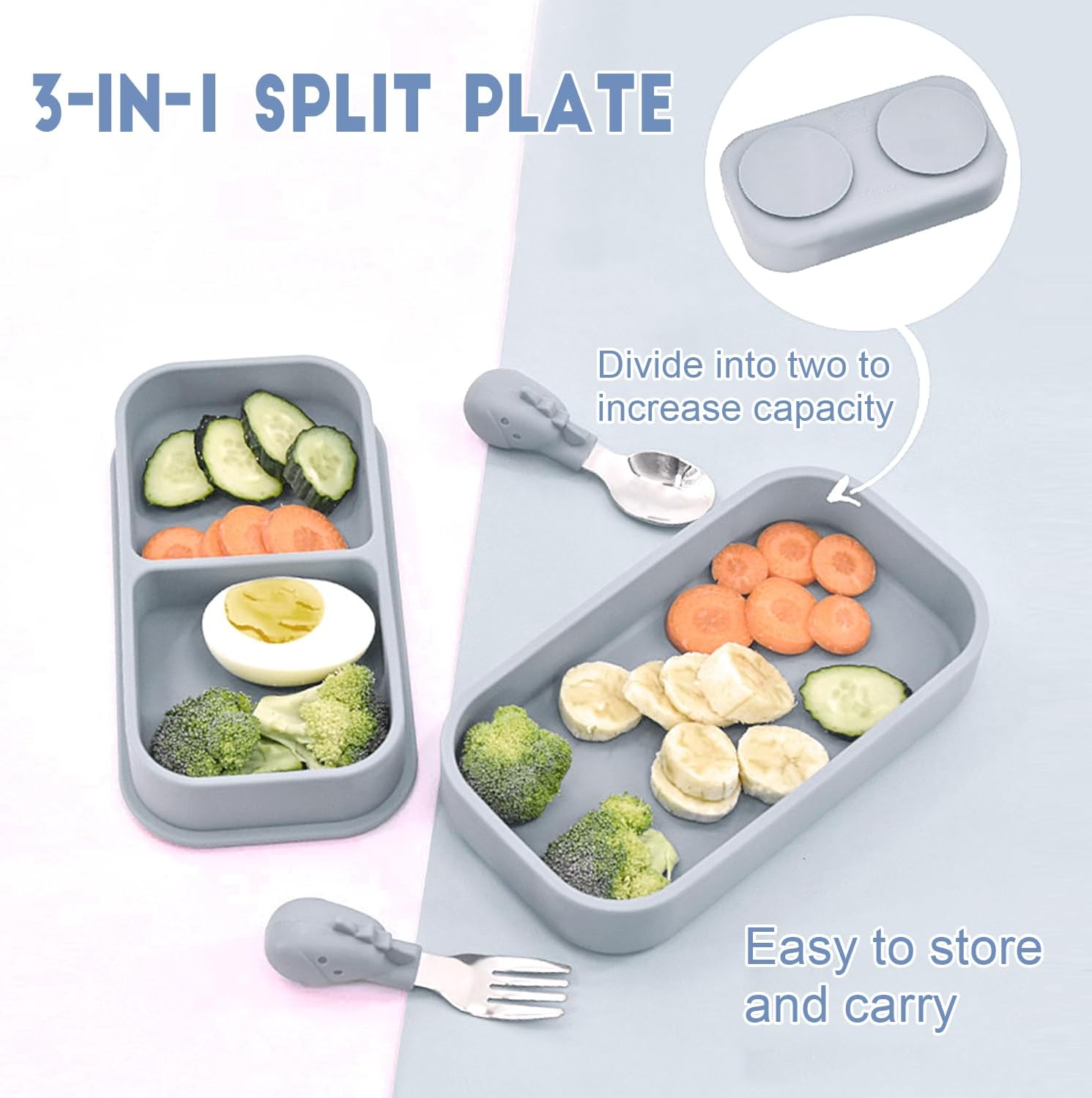 TourKing 5PCS Suction Plates for Baby