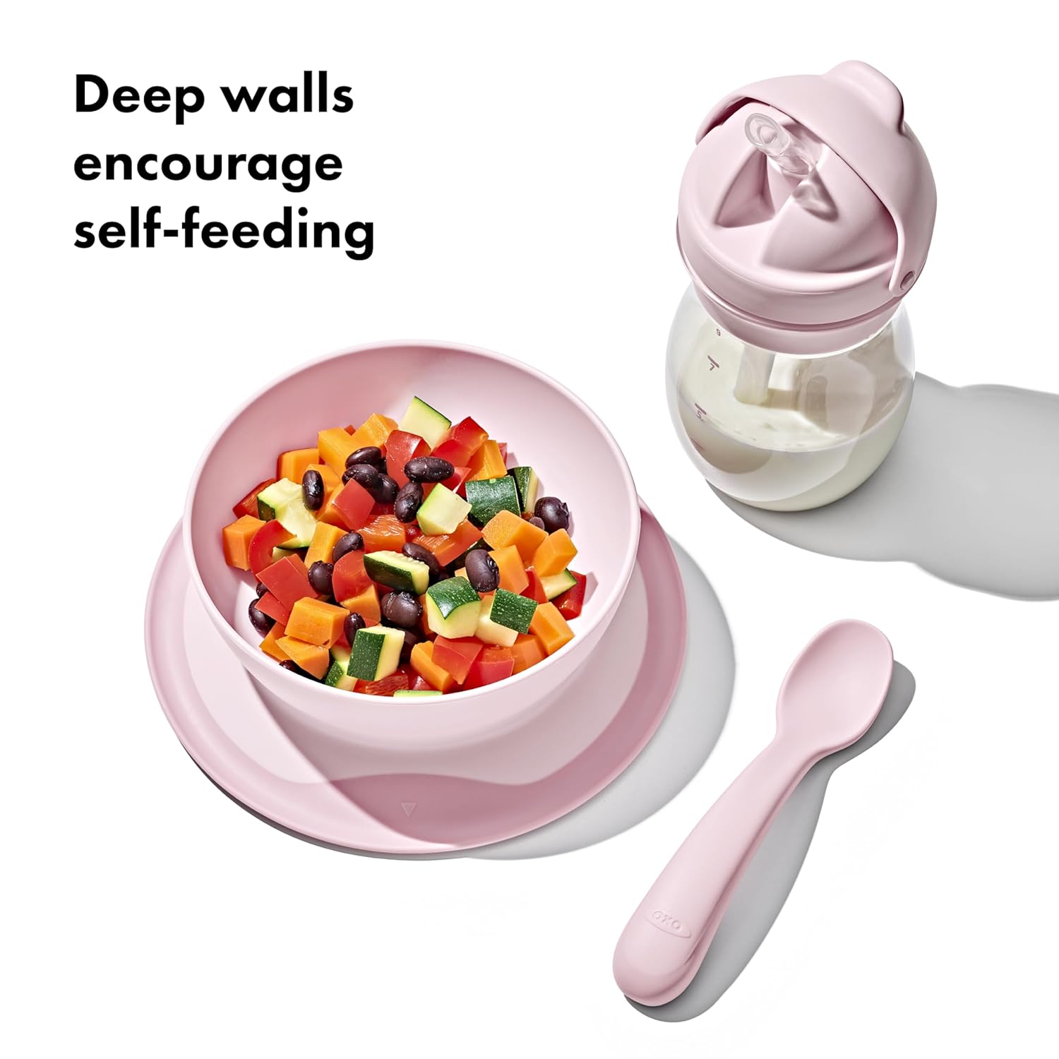 OXO Tot Stick and Stay Suction Bowl - Blossom 1