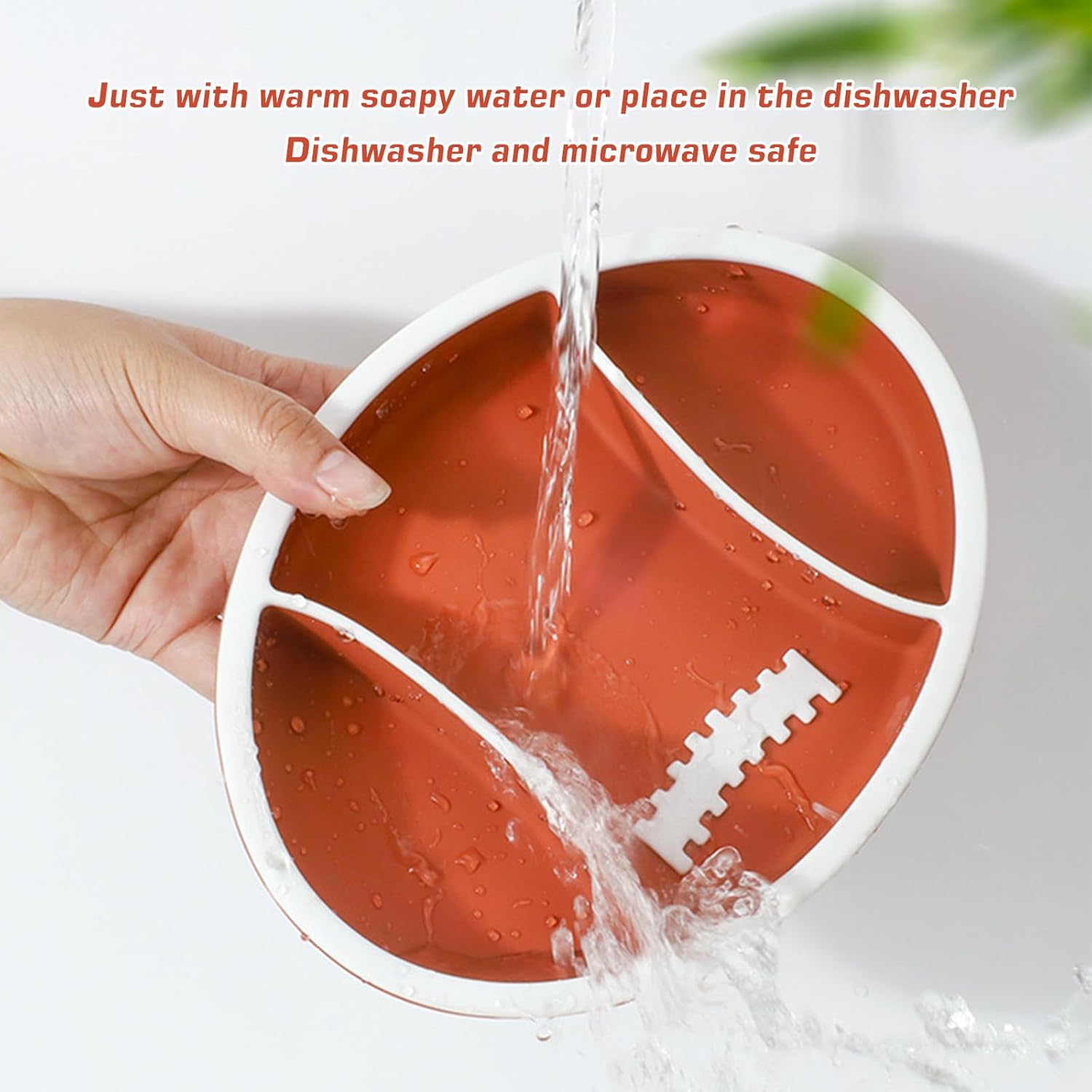 Linowos Toddler Plates 3 Compartment Suction BPA Free