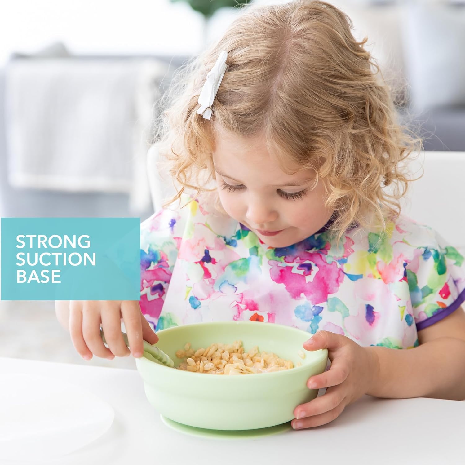 Bumkins Baby Bowl with Suction Base for Self-Feeding