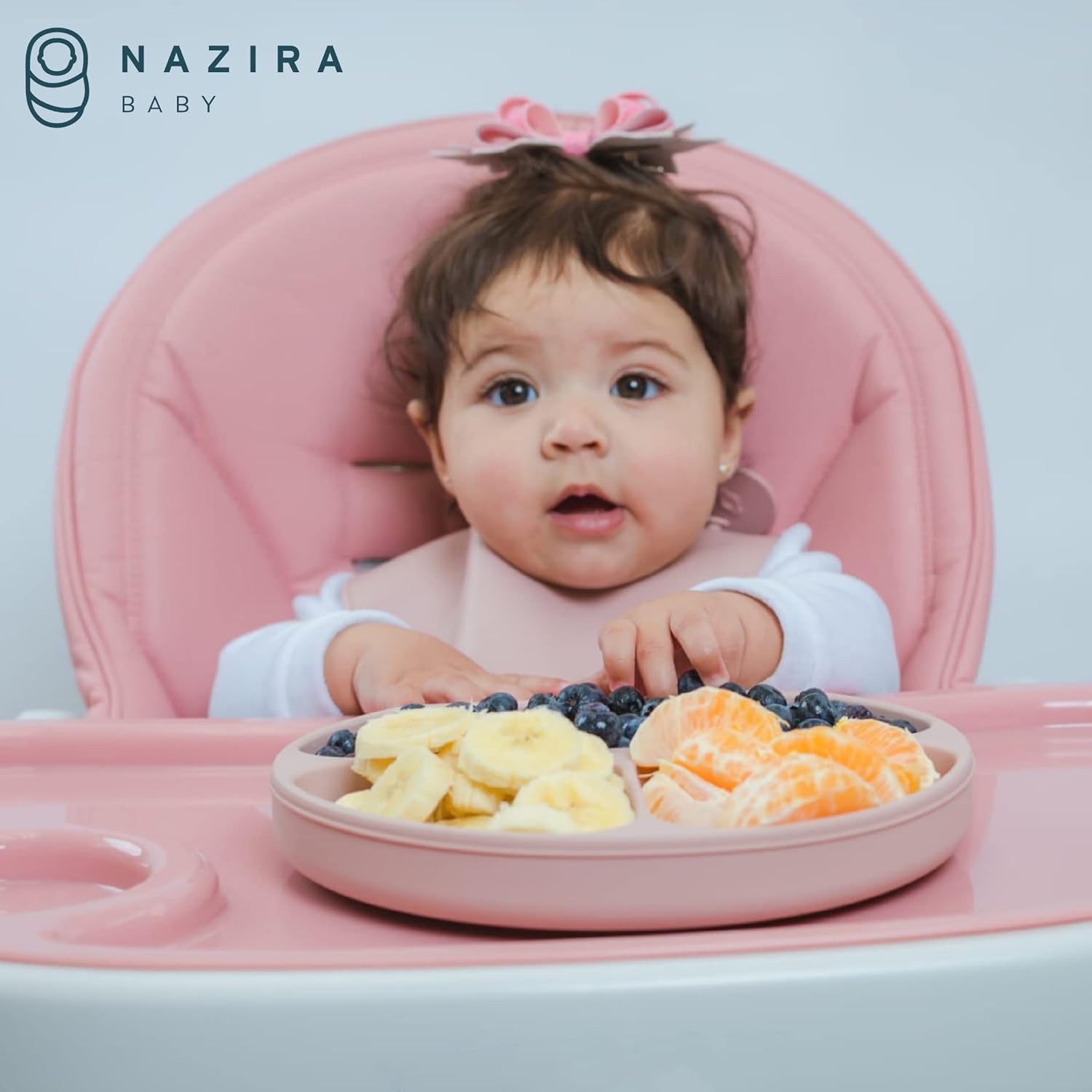 8 Piece Baby Feeding Set with Suction and Bibs