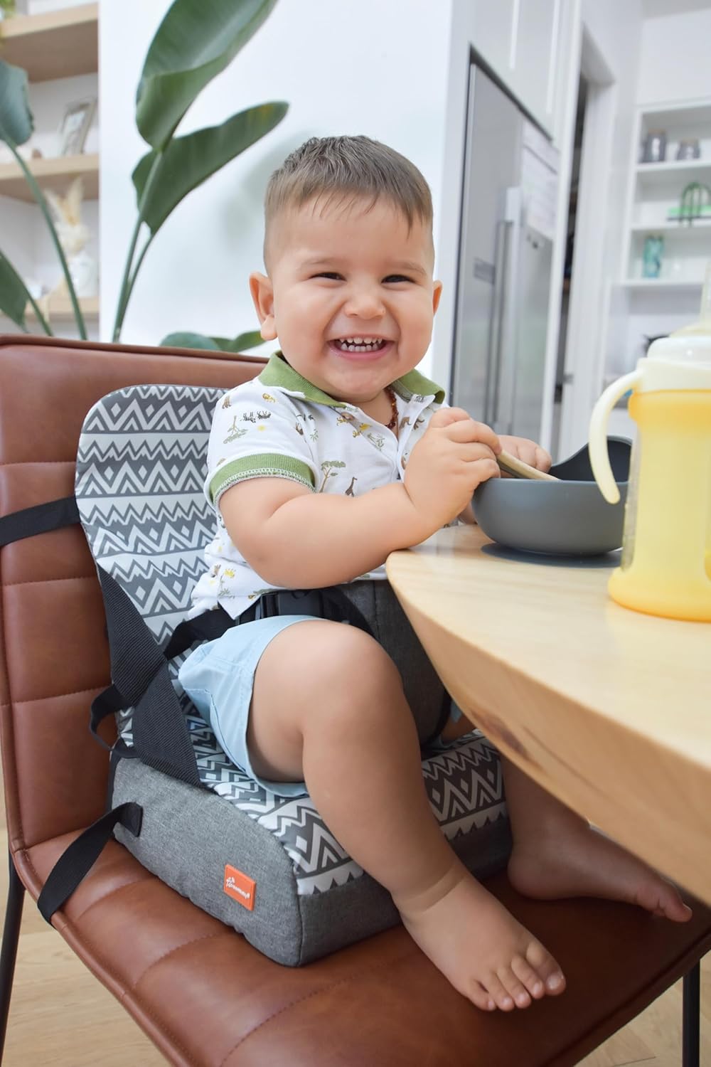 Dreambaby Grab N Go Travel Booster Seat with Storage Grey