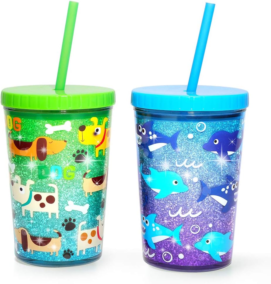 Home Tune 14oz Kids Tumbler 2 Pack - BPA Free Cute Design