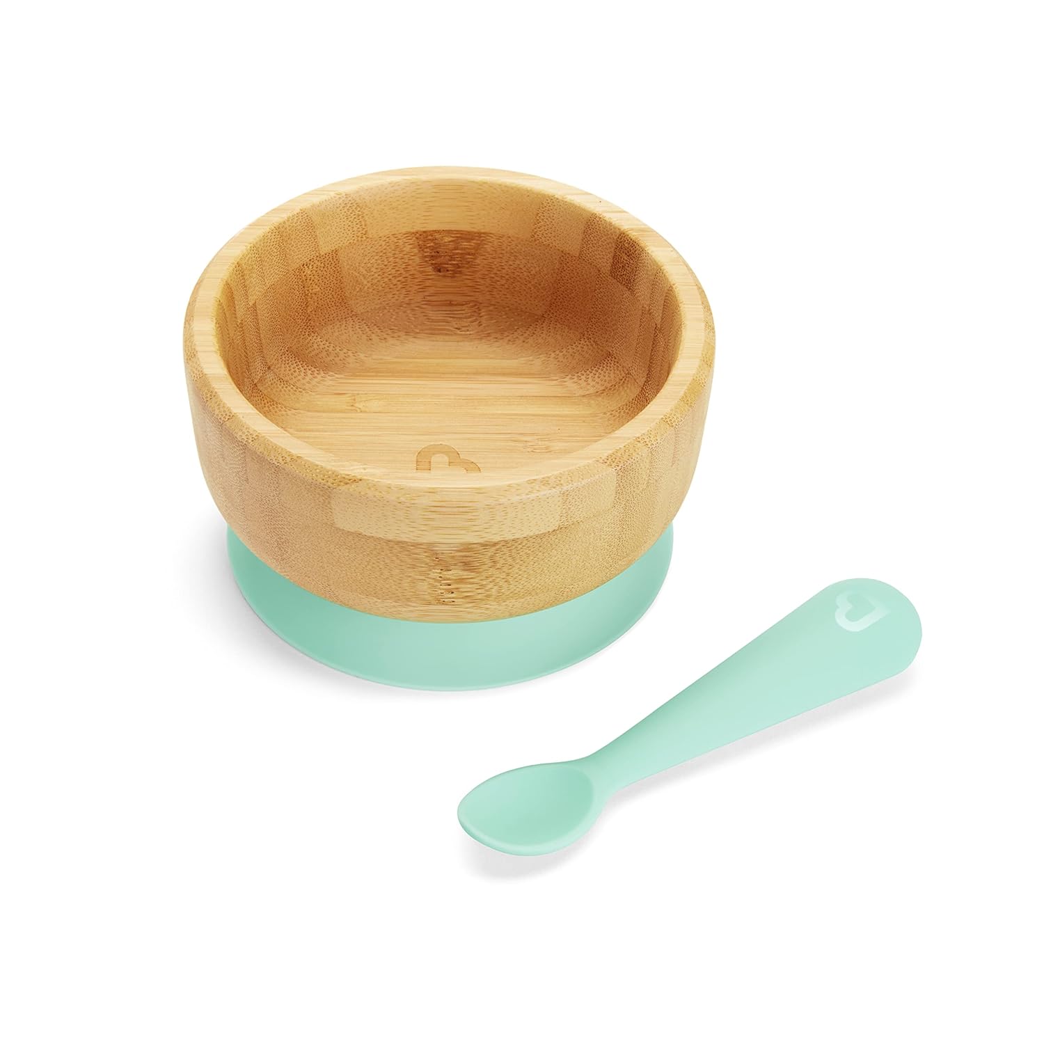 Munchkin Non-Toxic Bamboo Suction Bowl and Spoon Set