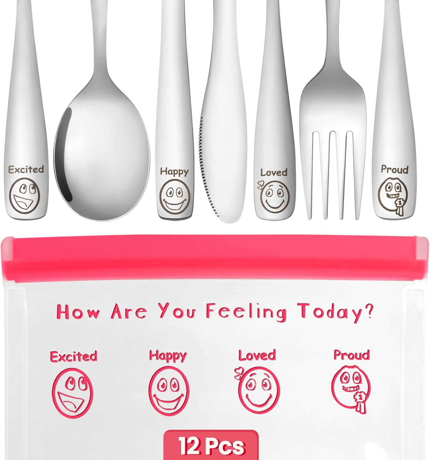 Etihub Stainless Steel Kids Cutlery Set for Toddlers