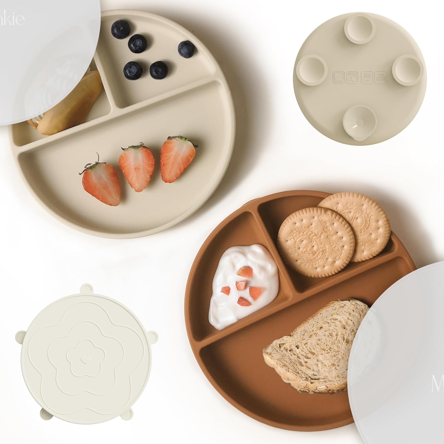Moonkie Suction Plates for Baby 2 Pack