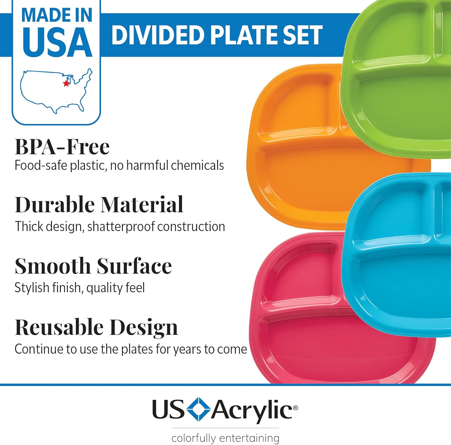 US Acrylic Harmony Kids Tray Set of 12