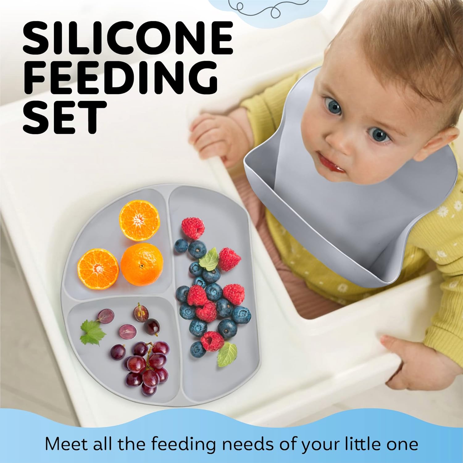Kzonex 9-Piece Baby Mealtime Bundle for 0-48 Months