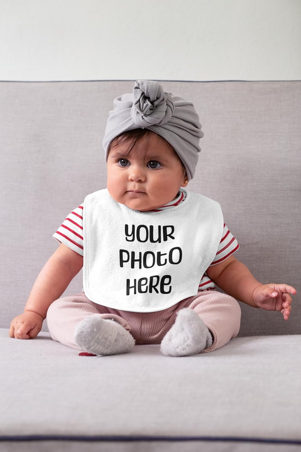 Custom Photo Baby Bib - Quipo Handmade for Boys Girls