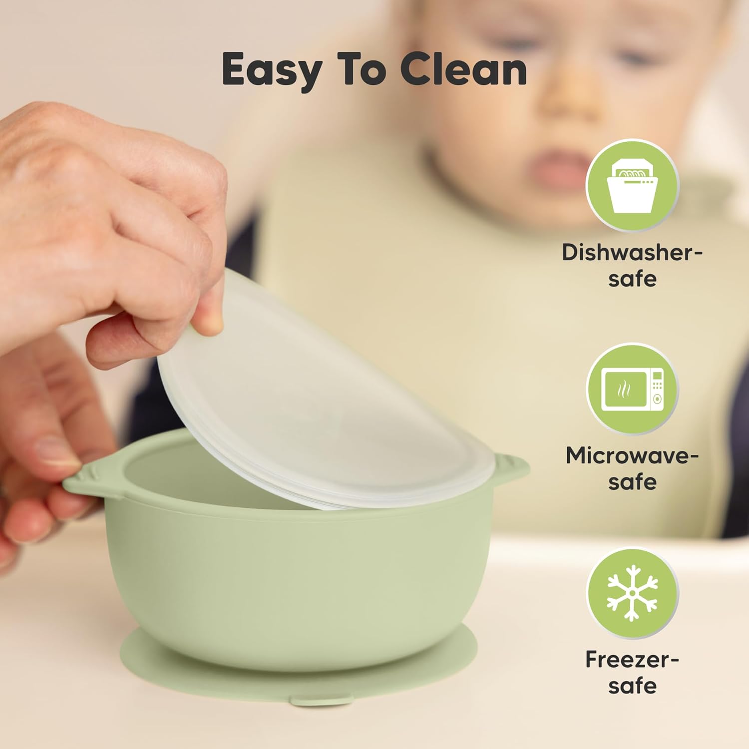 KeaBabies 2-Pack Suction Baby Bowls with Lids and 12-Pack Food Containers