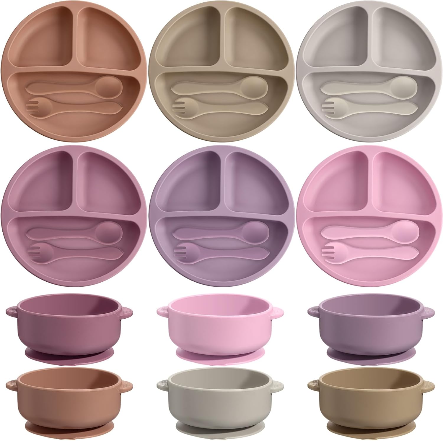 Dandat 24-Piece Silicone Baby Feeding Set