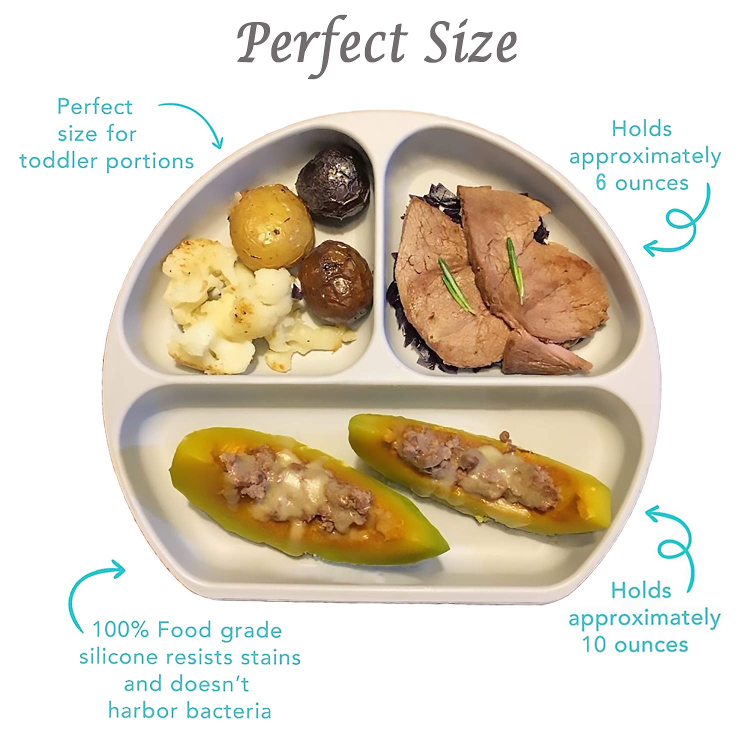 Baby Drom Silicone Suction Plates for Self-Feeding