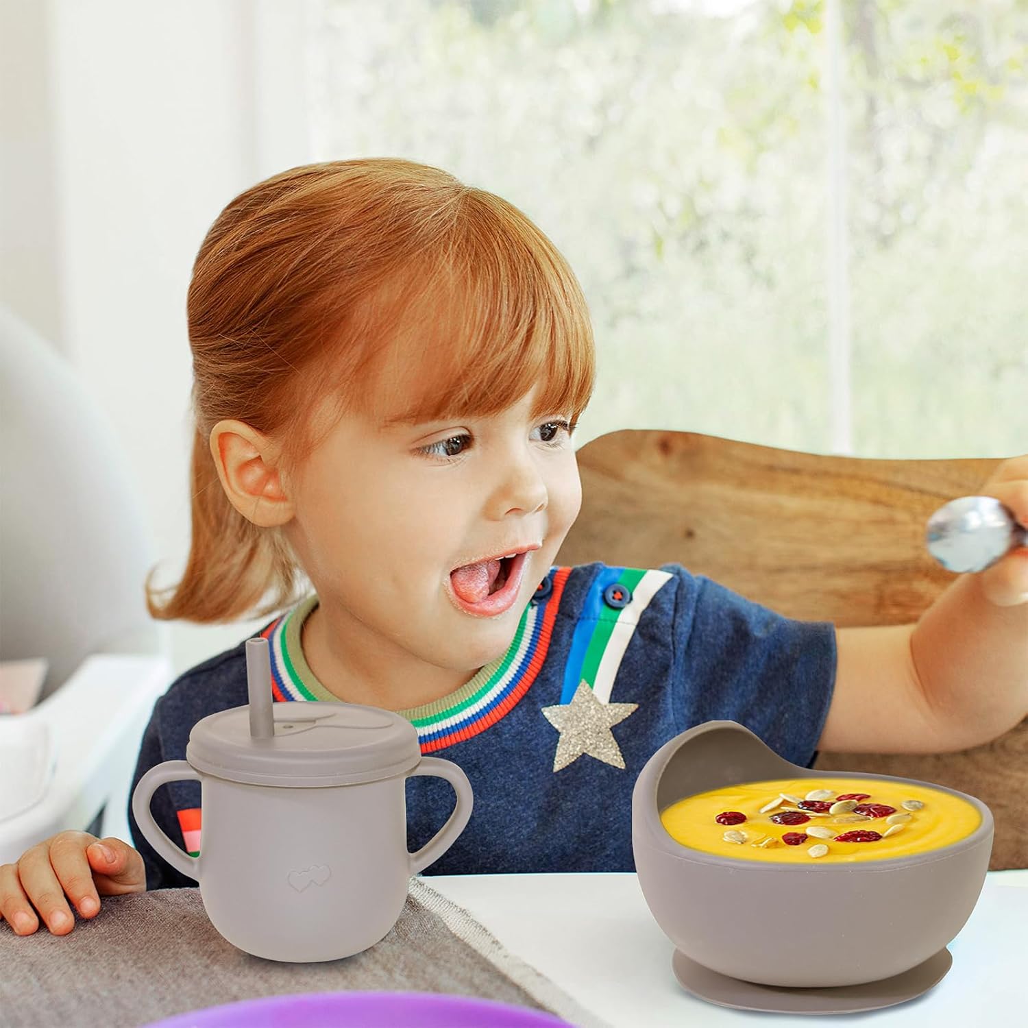 Dormlony 9 Piece Silicone Baby Feeding Set