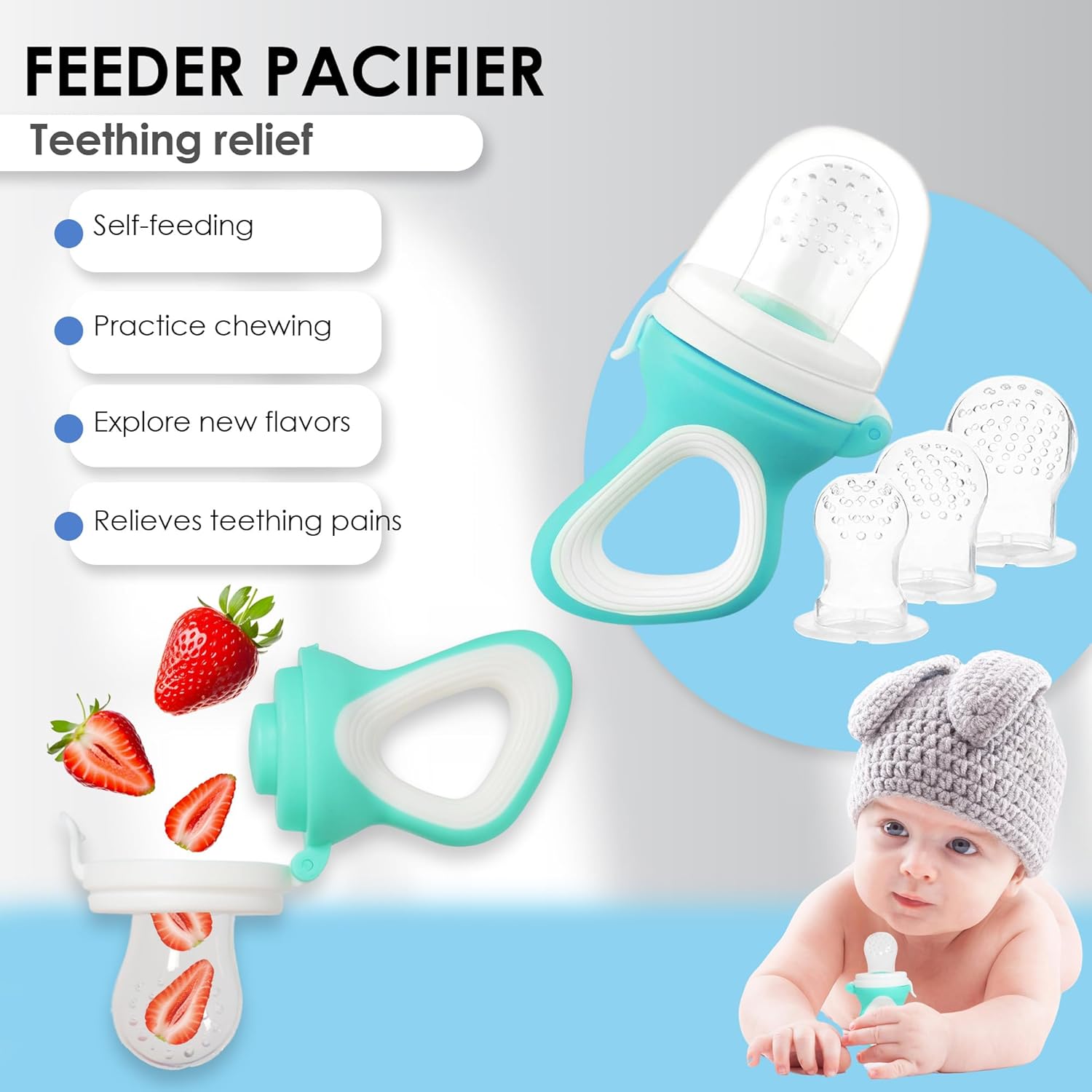 Bluet B 11pcs Silicone Baby Feeding Set - Green