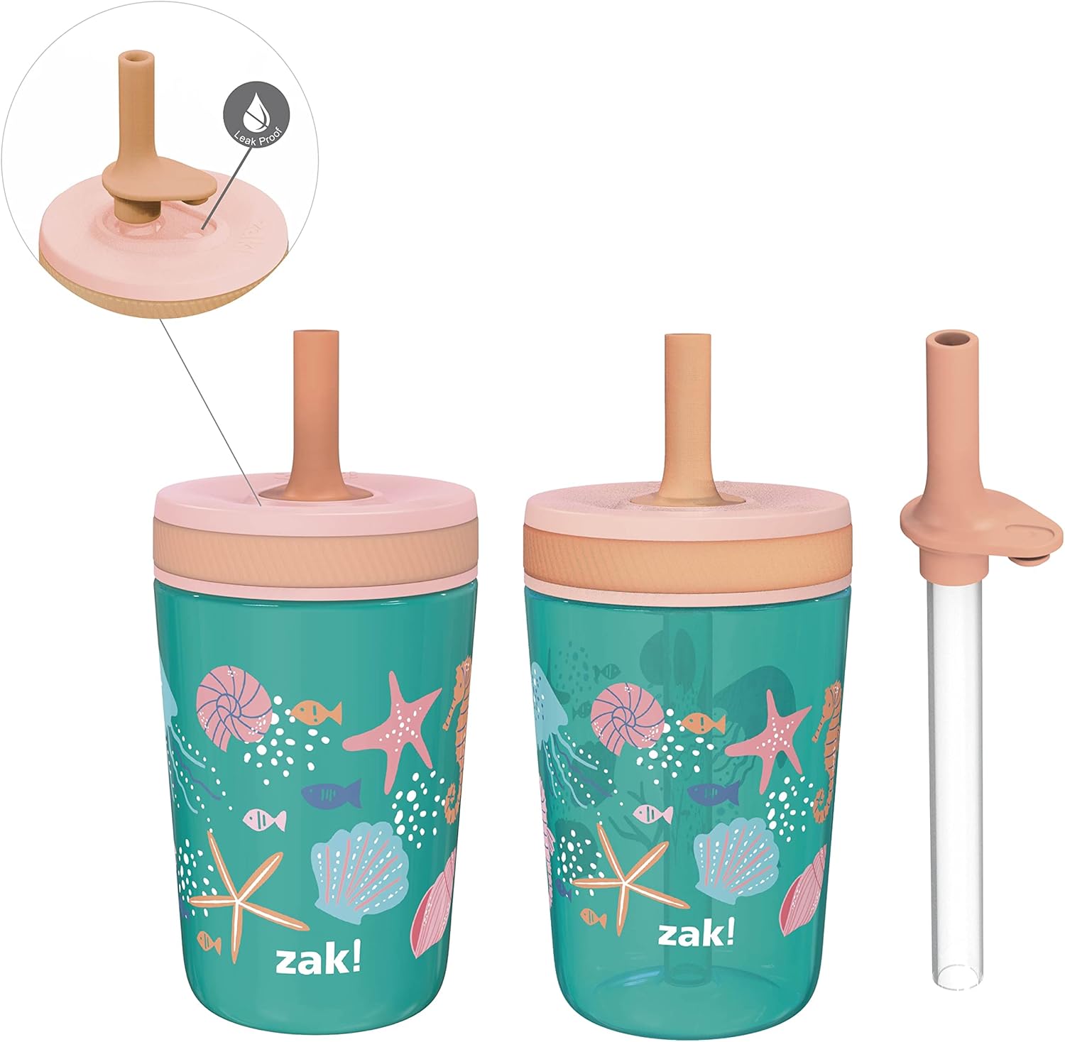 Zak Designs Shells Kelso Tumbler Set 3pc