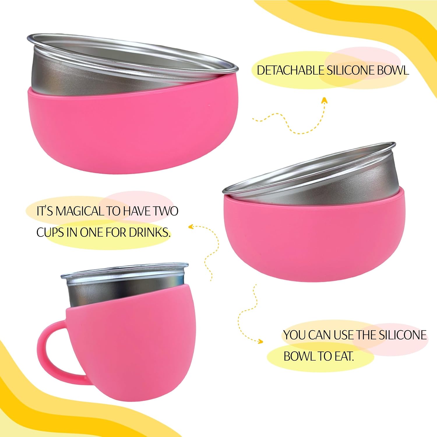 Toddler Dinnerware Set 8 Pieces BPA Free 304 Stainless Steel