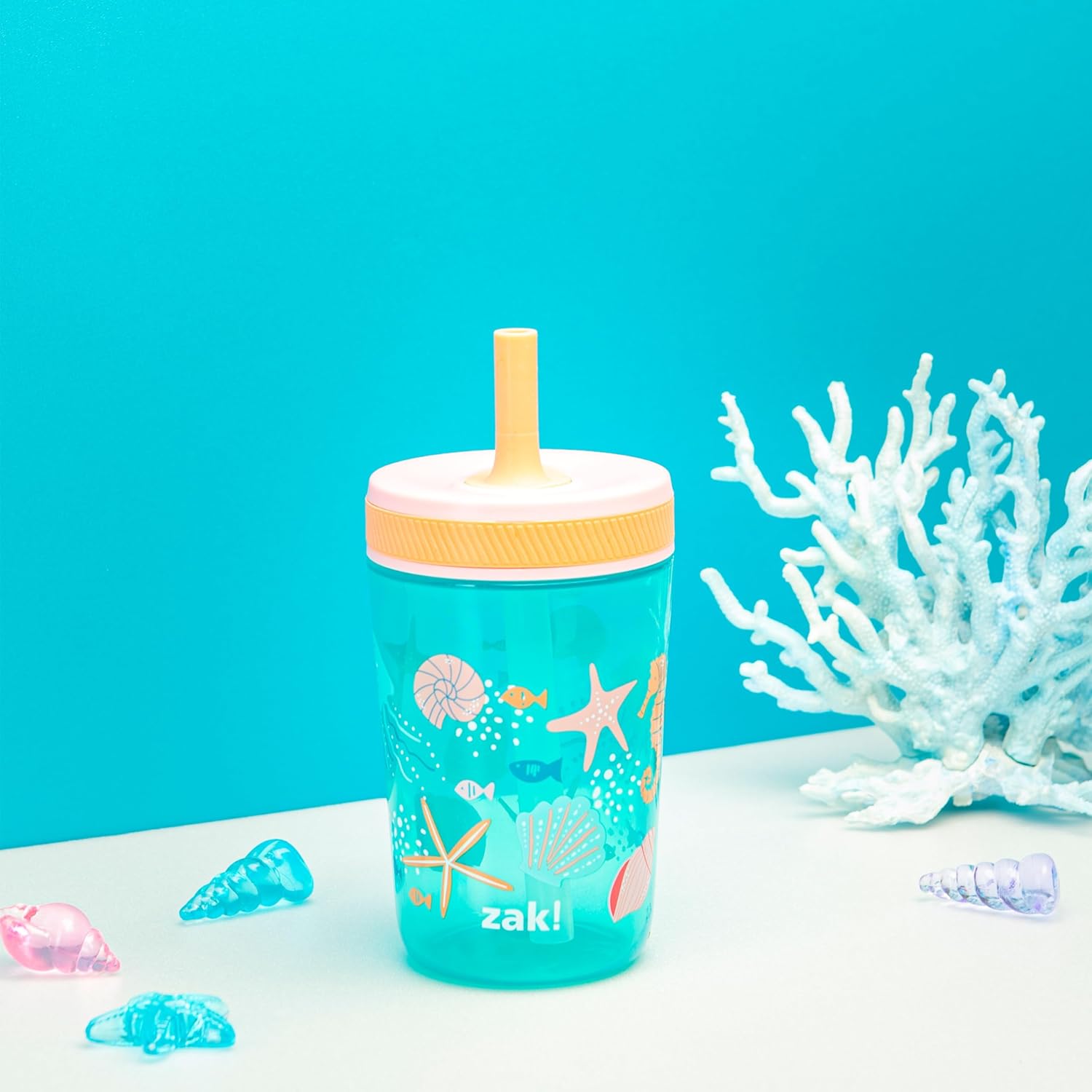 Zak Designs Kelso 15 oz Tumbler Set with Shells 1
