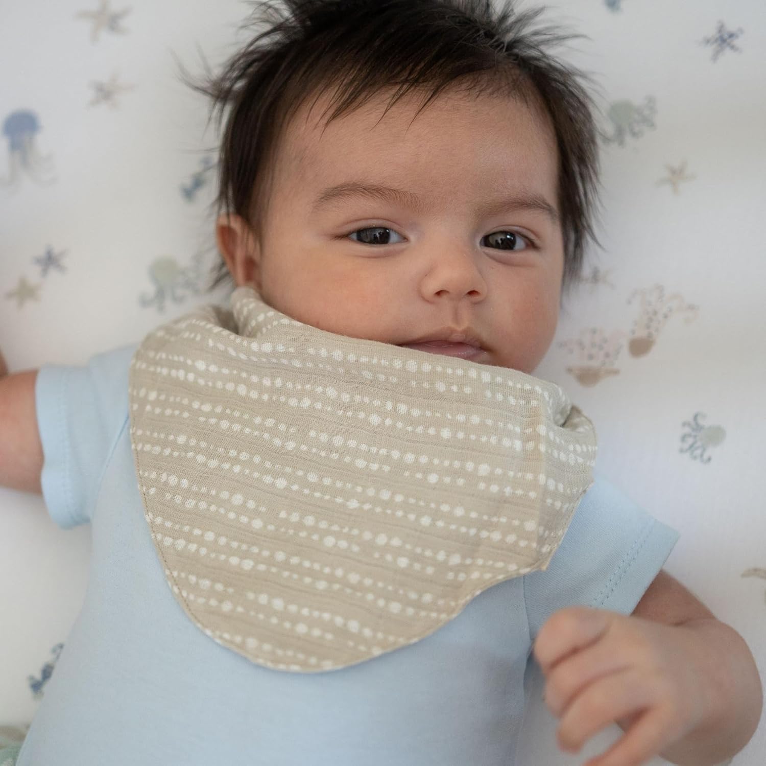 Crane Baby Soft Muslin Bib Set for Teething and Drooling