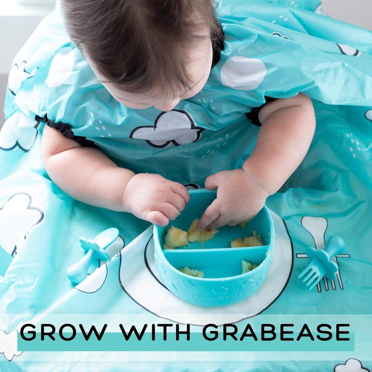 Grabease Suction Silicone Bowls for Toddler Feeding
