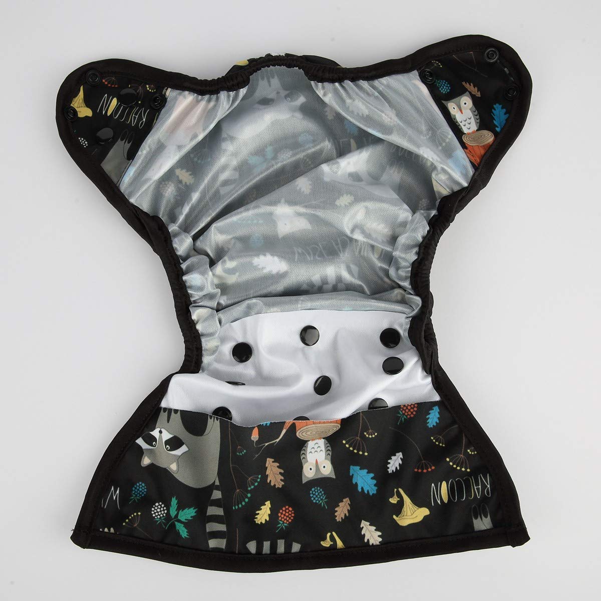 Baby Diaper Cover Nappy One Size 8lbs to 36lbs Racoon Owl