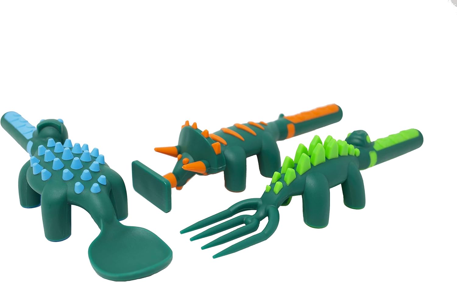 Constructive Eating Dino Toddler Utensils Placemat Set