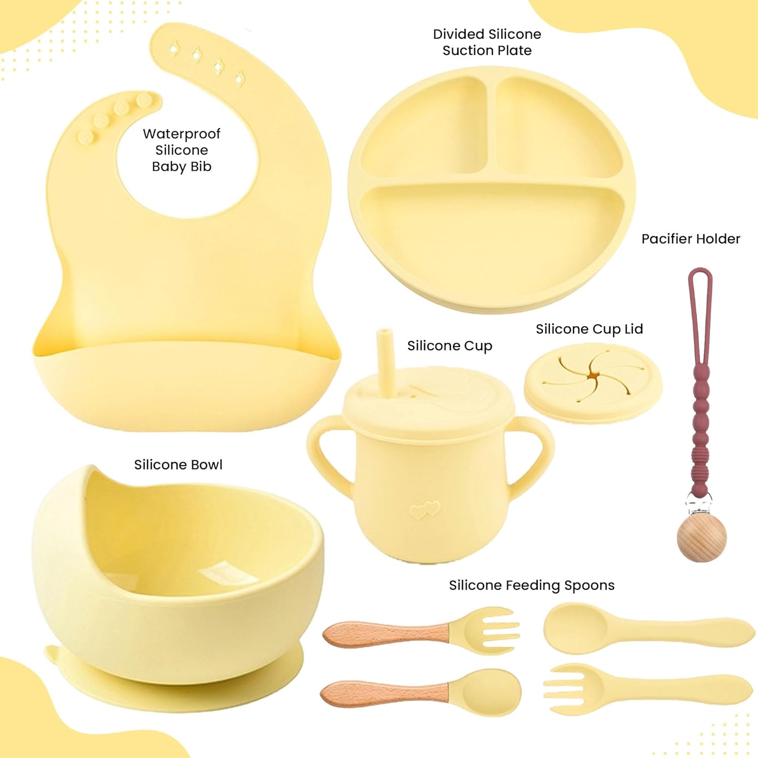 Dive and Drive 12-Piece Silicone Feeding Set for Baby Led Weaning