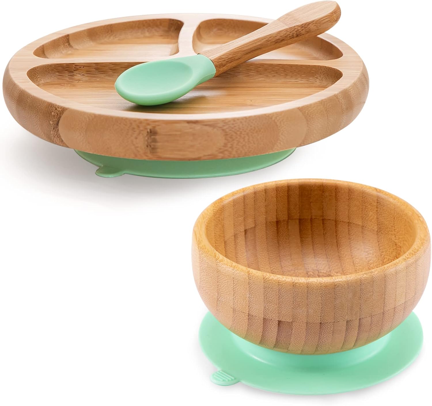 HI BABY MONMENT Baby Bamboo Feeding Set with Suction