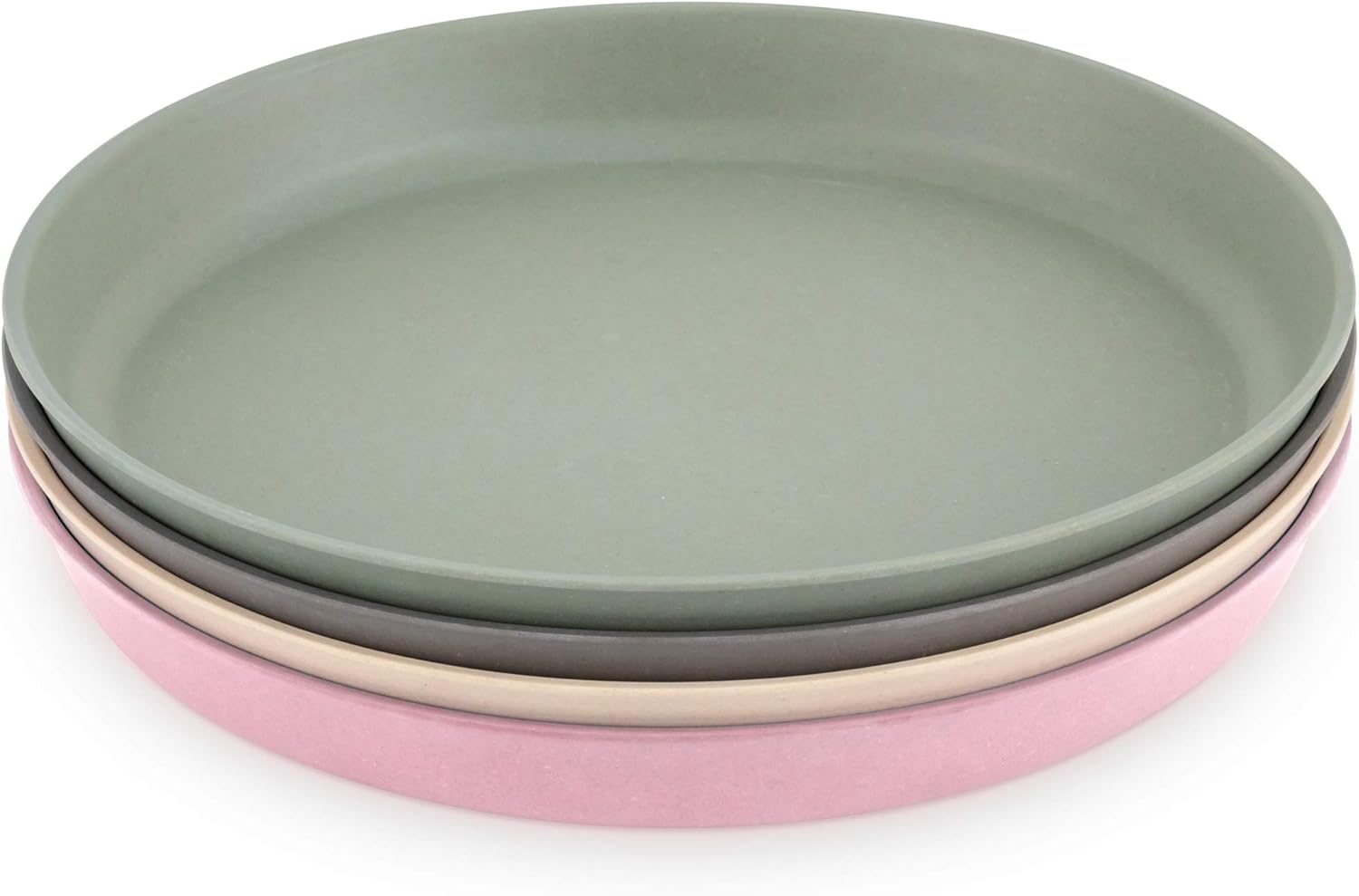WeeSprout Bamboo Plates Set of 4 for Kids