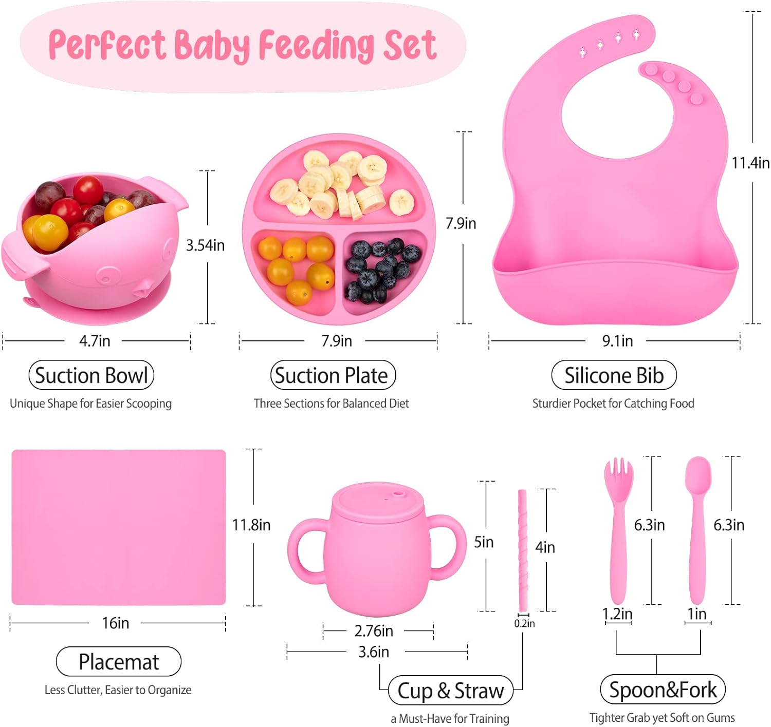 Cibeat Baby Feeding Utensils Set 7 Pcs