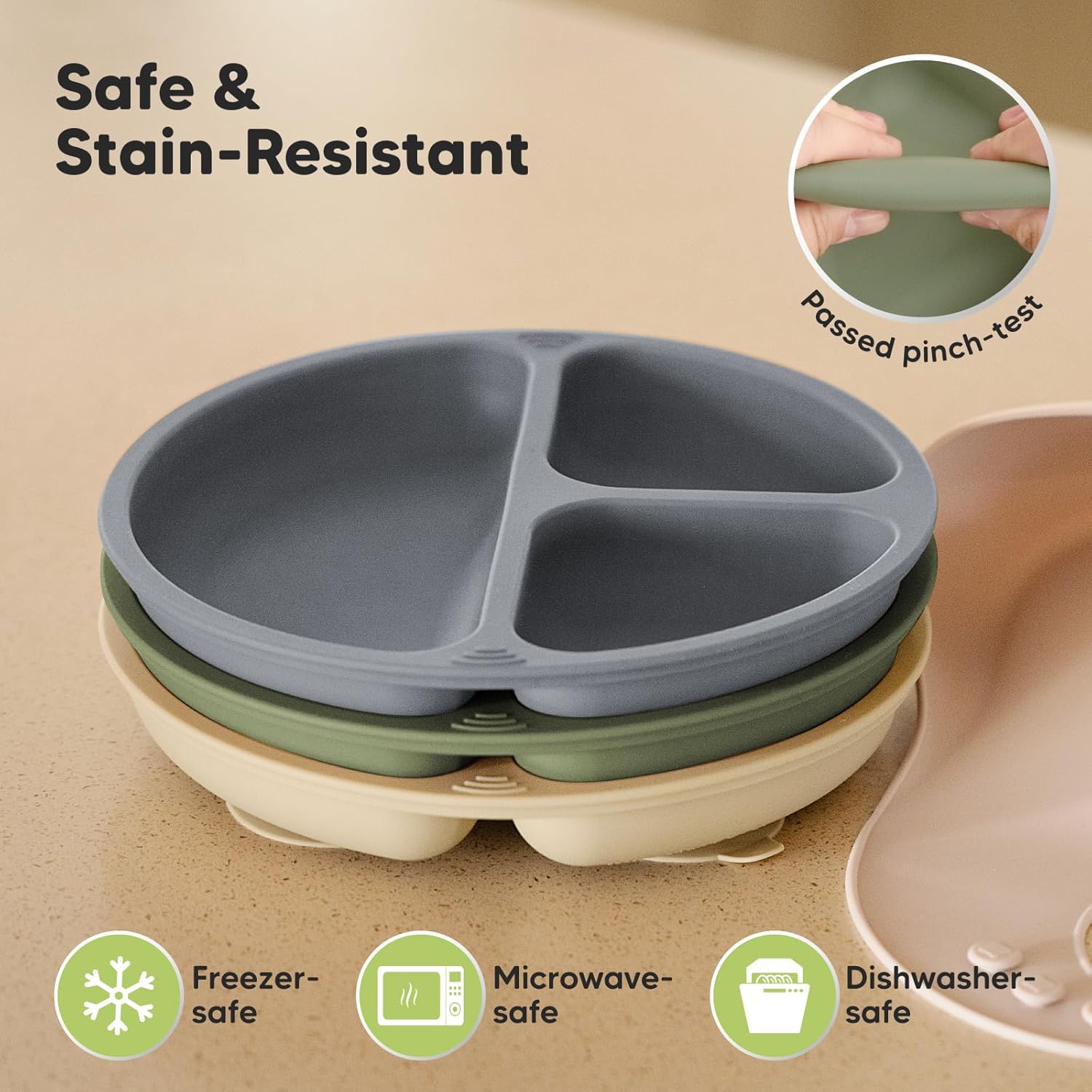 KeaBabies 2-Pack Suction Baby Bowls with Lids 1